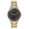 Sonata Quartz Analog Black Dial Golden Stainless Steel Strap Watch For Men - image number 1