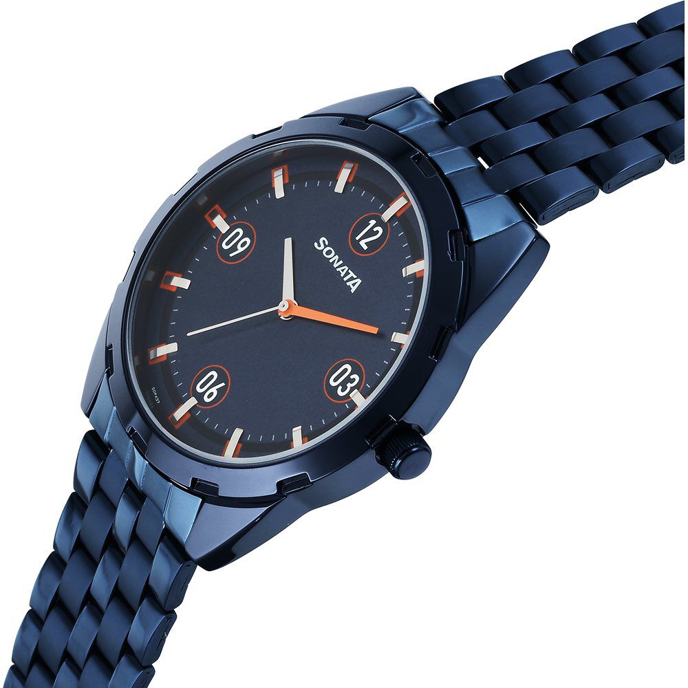 Sonata watch blue best sale colour