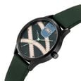 Poze By Sonata Quartz Analog Green Dial Green Leather Strap Watch For Men - image number 4
