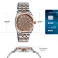 Poze Poze Quartz Analog Brown Dial Two Toned Metal Strap Watch For Men - image number 3