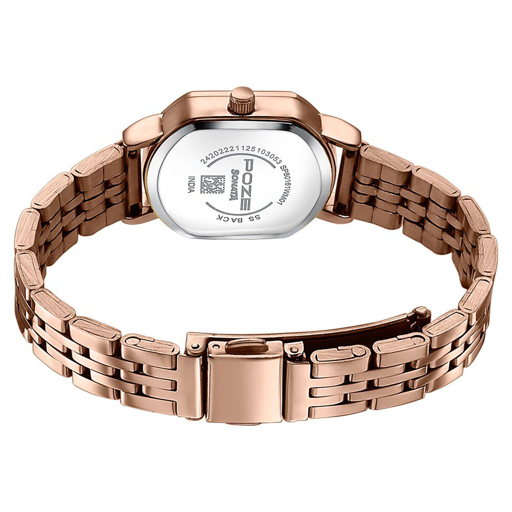 Buy Online Poze By Sonata Quartz Analog White Mother of Pearl Dial