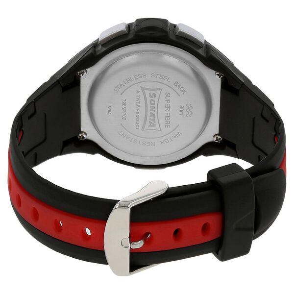 SF Digital Dial Black Plastic Strap Watch for Men - image number 3