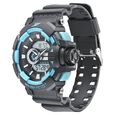 SF Quartz Analog Digital Black Dial PU Strap Watch for Men - image number 1