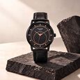 Poze By Sonata Quartz Analog Blue Dial Brown Leather Strap Watch For Men