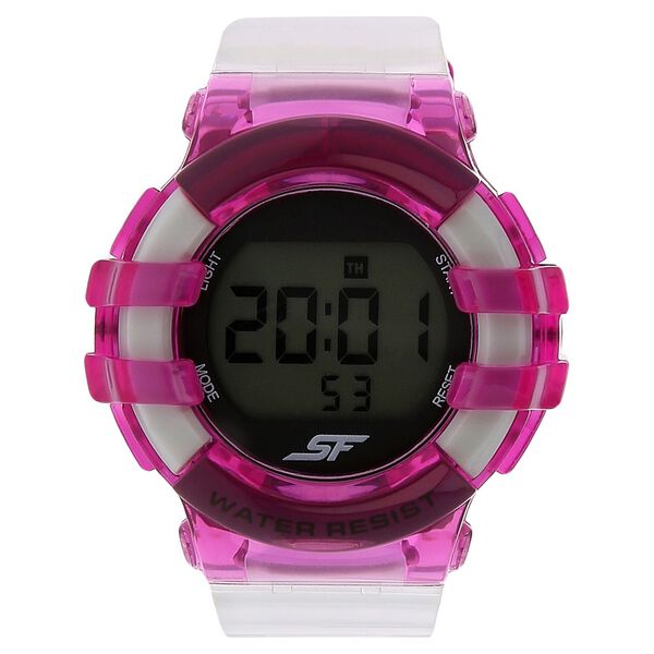 SF Digital Dial Plastic Strap Women Watch - image number 0