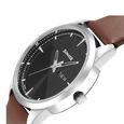 Sonata Force Quartz Analog with Day and Date Black Dial Leather Strap Watch for Men - image number 4
