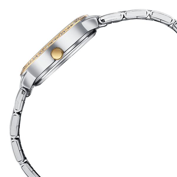 Sonata Poze Quartz Analog White Dial Two Toned Colour Stainless Steel Strap Watch For Women - image number 5
