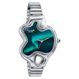 Northern Lights Inspired Poze By Sonata Quartz Analog Blue Dial Silver Metal Strap Watch - image number 2