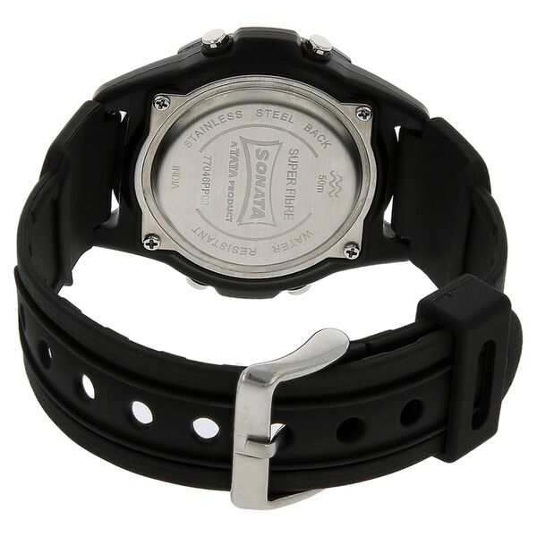 SF Digital Dial Black Plastic Strap Watch for Men - image number 3