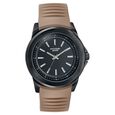 Poze Poze Quartz Analog Black Dial Grey Silicone Strap Watch For Men - image number 1