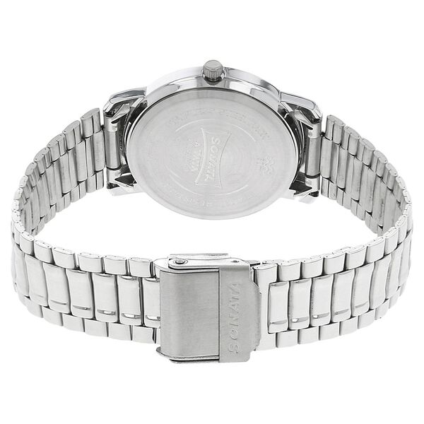 Sonata Quartz Analog White Dial Stainless Steel Strap Watch for Men - image number 3