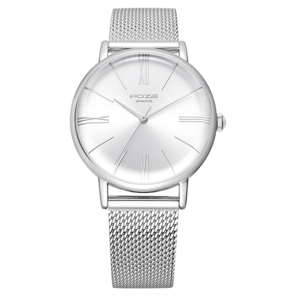 Poze by Sonata Quartz Analog Silver Dial Stainless Steel Strap Watch for Women - image number 0