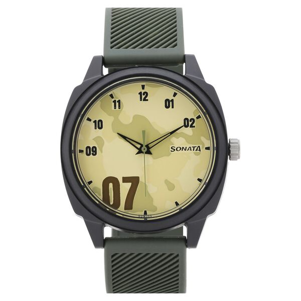 Camo Multicoloured Dial Plastic Strap Watch for Men - image number 1