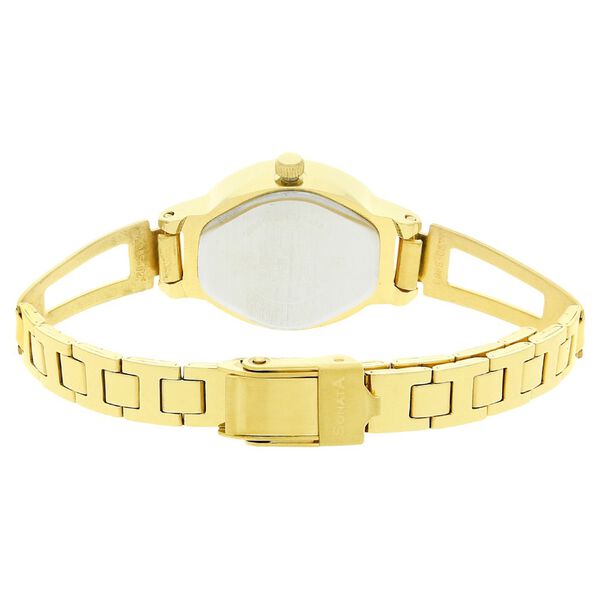 Sonata Quartz Analog Champagne Dial Stainless Steel Strap Watch for Women - image number 3
