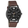 Sonata RPM Quartz Analog with Day and Date Brown Dial Leather Strap Watch for Men - image number 0