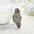 Sonata Poze Quartz Analog Grey Dial Leather Strap Watch For Women - image number 0