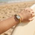 Poze Poze Quartz Analog White Dial Golden Metal Strap Watch For Women - image number 7
