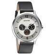Sonata Quartz Analog Silver Dial Leather Strap Watch for Men - image number 0