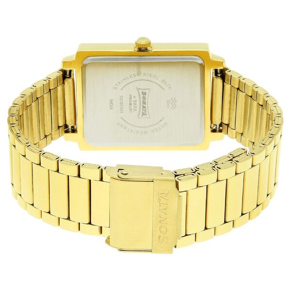 Sonata Quartz Analog with Day and Date White Dial Stainless Steel Strap Watch for Men - image number 3