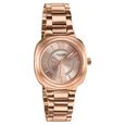 Poze By Sonata Quartz Analog Pink Dial Rose Gold Plated Stainless Steel Strap Watch For Women - image number 2