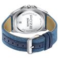 Sonata Poze Quartz Analog Silver Dial Blue Denim Leather Strap Watch For Men - image number 6