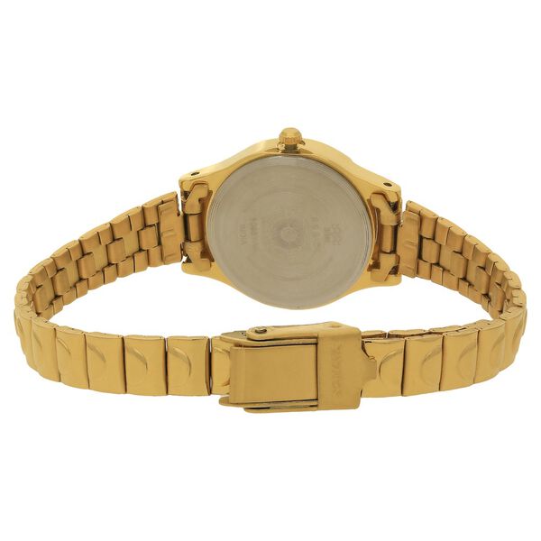 Sonata Quartz Analog White Dial Golden Stainless Steel Strap Watch For Women - image number 3