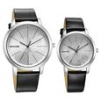 Sonata Pairs Quartz Analog Silver Dial Leather Strap Watch for Couple - image number 0