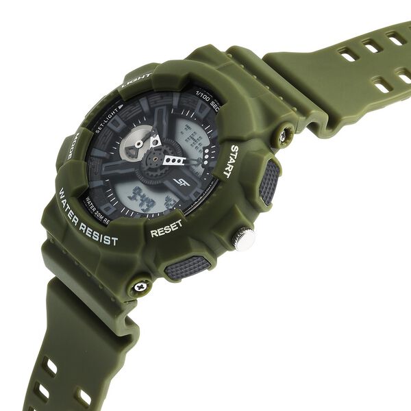 Sonata SF Dreamer Series Quartz Digital Analog Digital Black Plastic Strap for Men - image number 2