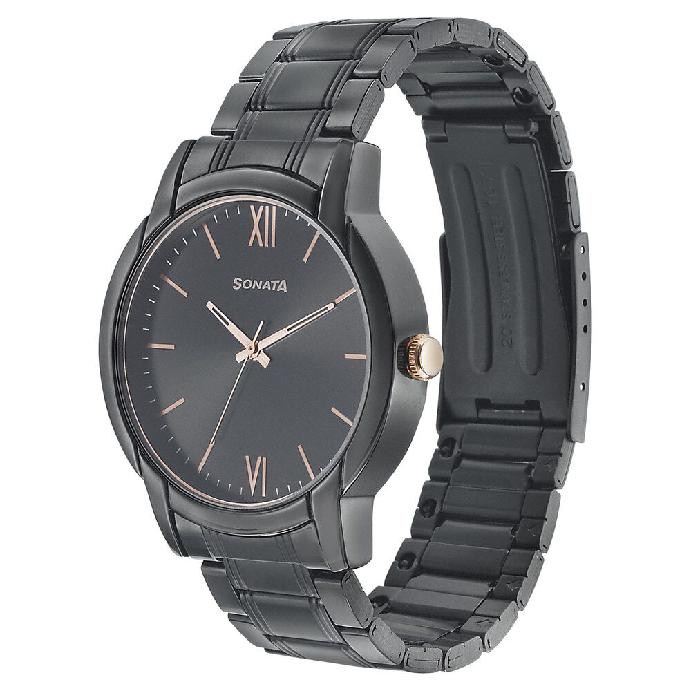 Sonata black watch price online