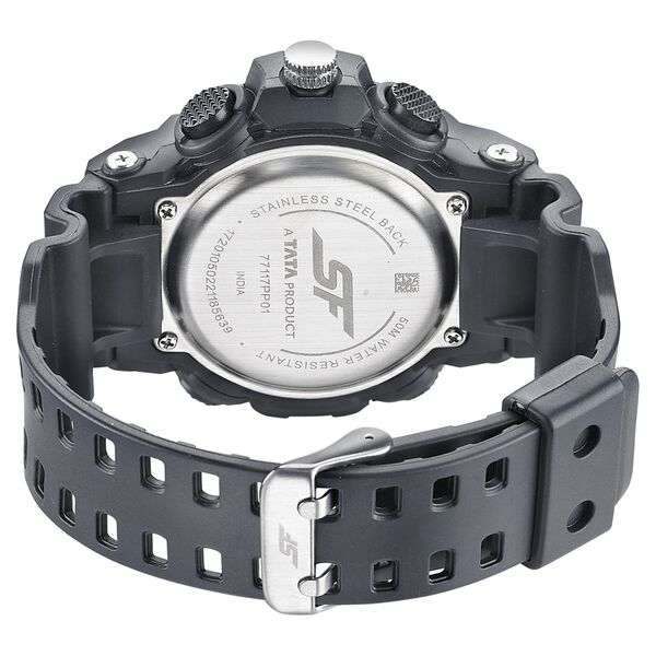 Sonata Quartz Analog Digital Black Dial Plastic Strap Watch for Men - image number 3