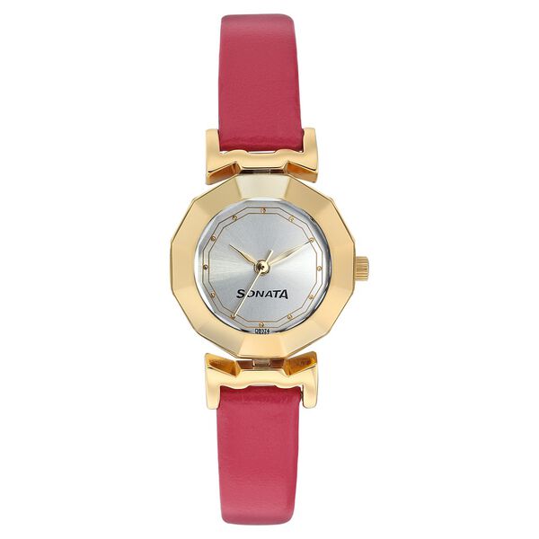 Sonata Quartz Analog Silver Dial Strap Watch for Women - image number 0