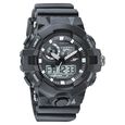 SF Quartz Analog Digital Black Dial Plastic Strap Watch for Men