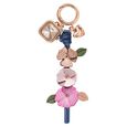 Key Chain Watch By Sonata Quartz Analog Rose Gold Dial Pink Leather Key Chain Strap Watch For Women - image number 1