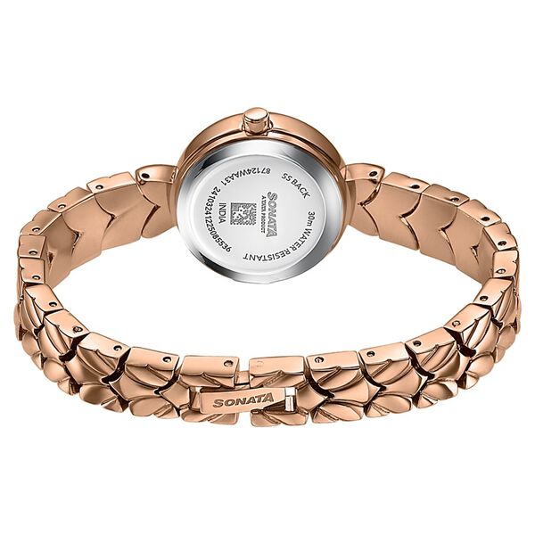 Women's Vintage style Pink dial Bracelet Watch - image number 5