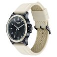 Sonata Poze Quartz Analog Black Dial Beige Silicone Strap Watch For Men - image number 4