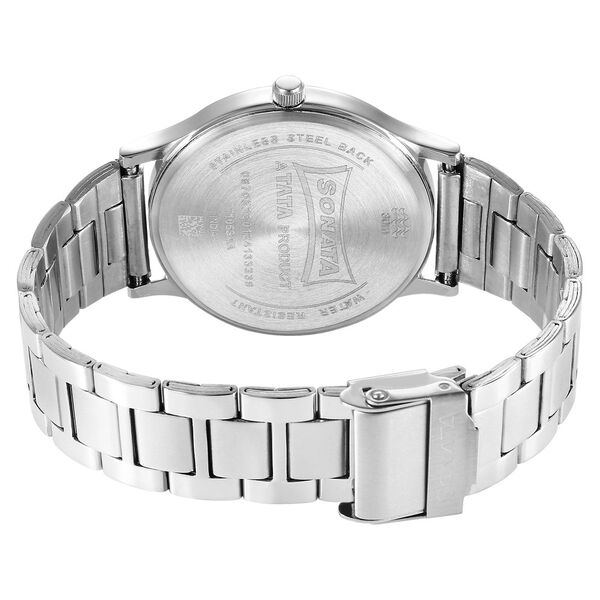 Sonata Aspire Quartz Analog White Dial Stainless Steel Strap Watch for Men - image number 3