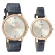 Sonata Quartz Analog Silver Dial Leather Strap Watch for Couple - image number 0