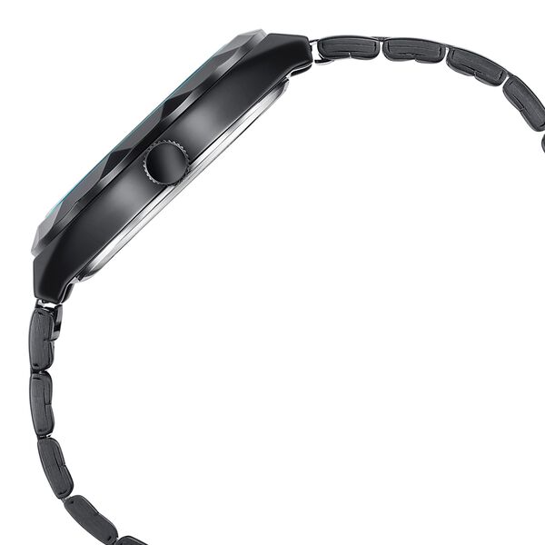 Poze Poze Quartz Analog Black Dial Black Metal Strap Watch For Men - image number 5