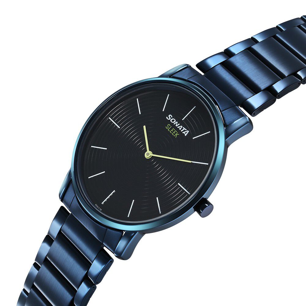 Sonata sleek blue dial sale