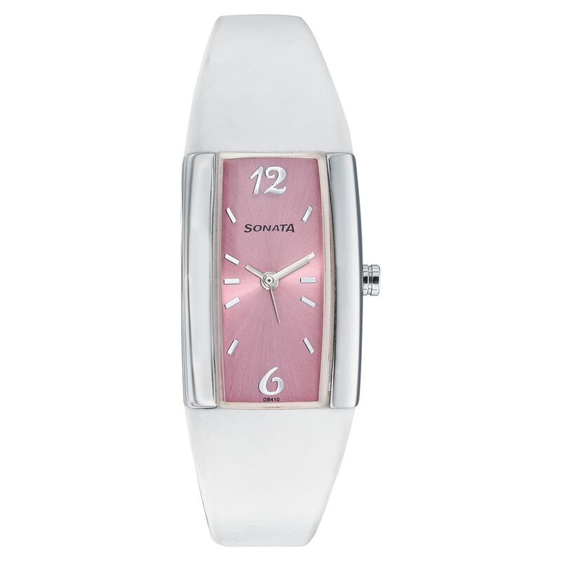 SF Quartz Analog Pink Dial Plastic Strap Watch for Women - image number 0