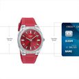 Poze By Sonata Quartz Analog Red Dial Red Silicone Strap Watch For Men - image number 3