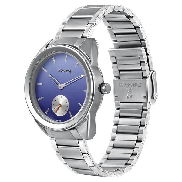 Sonata Women of Steel Blue Dial Metal Strap Watch for Women - image number 1