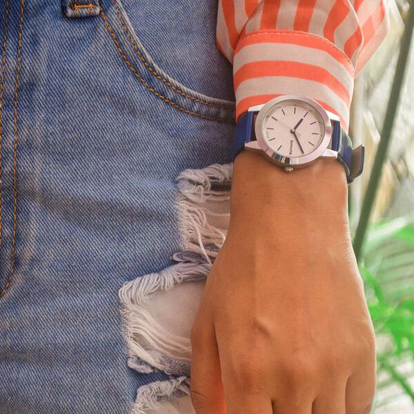 Sonata Splash White Dial Women Watch With Leather Strap - image number 6