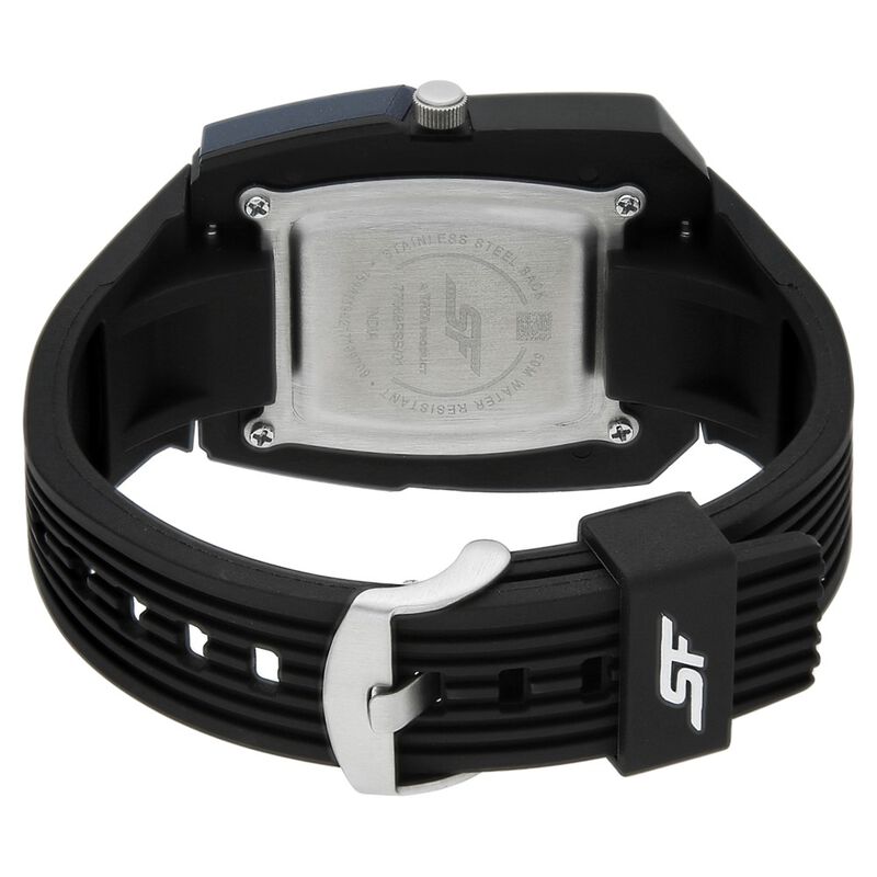 SF Quartz Analog Silver Dial Plastic Strap Watch for Men - image number 3