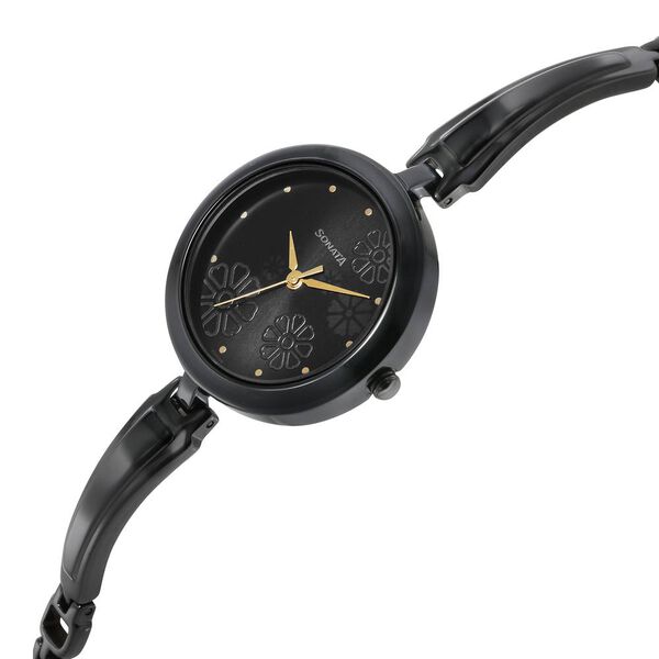 Sonata Utsav Black Dial Watch for Women - image number 2