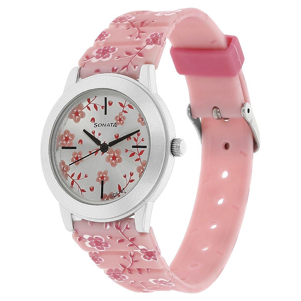 Buy Online Sonata Sf By Sonata Silver Dial Women Watch With Plastic Strap ns8992pp05 Sonata