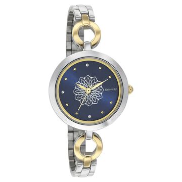 Sonata Wedding Blue Dial Women Watch With Stainless Steel Strap