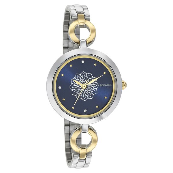 Sonata Wedding Blue Dial Women Watch With Stainless Steel Strap - image number 0