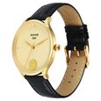 Sonata Gold Quartz Analog Champagne With Gold Coin Dial Black Leather Strap Watch For Men - image number 5