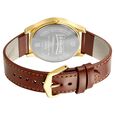 Sonata Quartz Analog with Day and Date Champagne Dial Leather Strap Watch for Men - image number 3